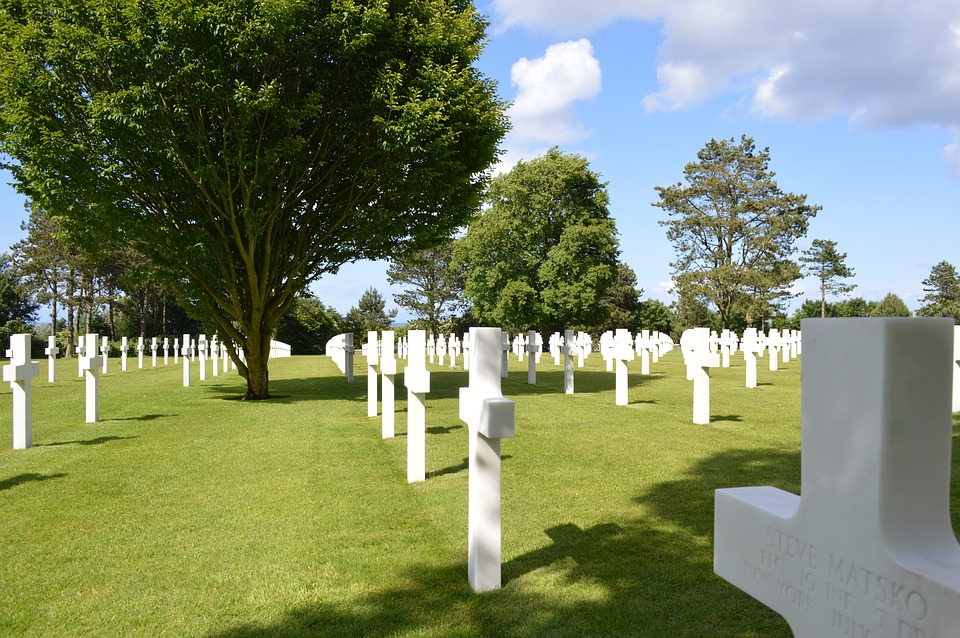 american cemetery, normandy, france