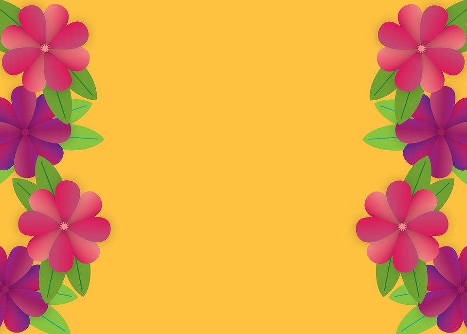flower border, frame, flowers