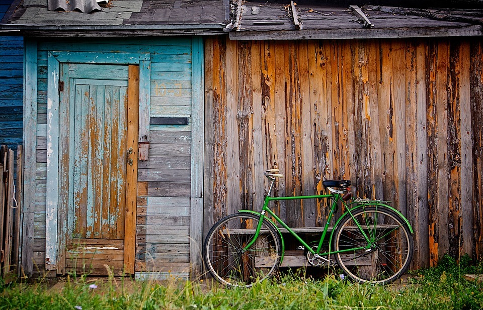 shed, bicycle, bike