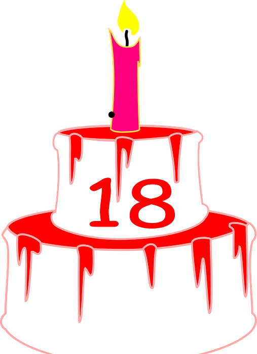 candle, birthday cake, 18