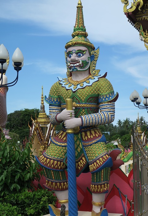 temple, thailand, koh samui