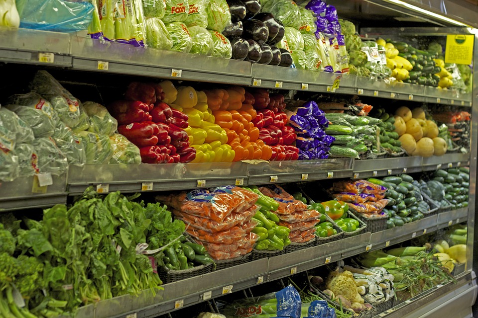 vegetables, supermarket, food