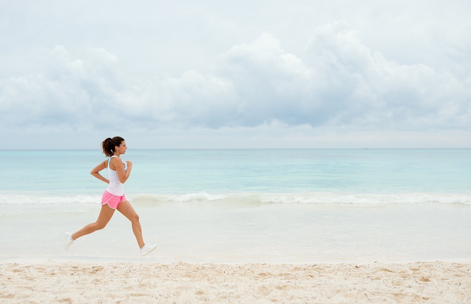 beach, run, health