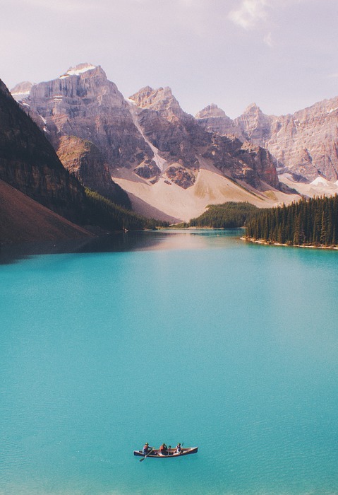 lake, blue, water