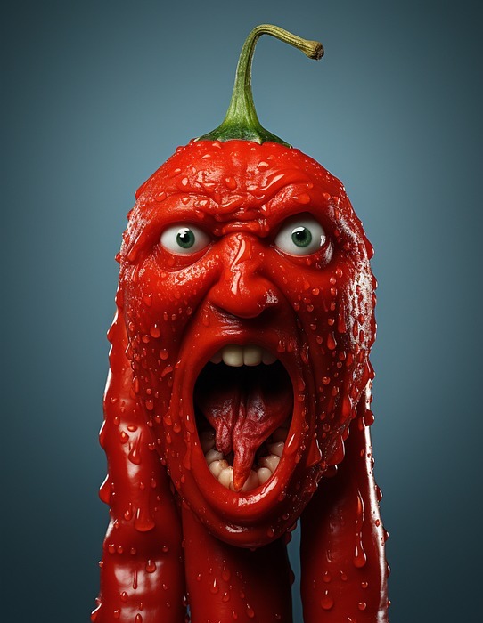ai generated, angry, chili pepper