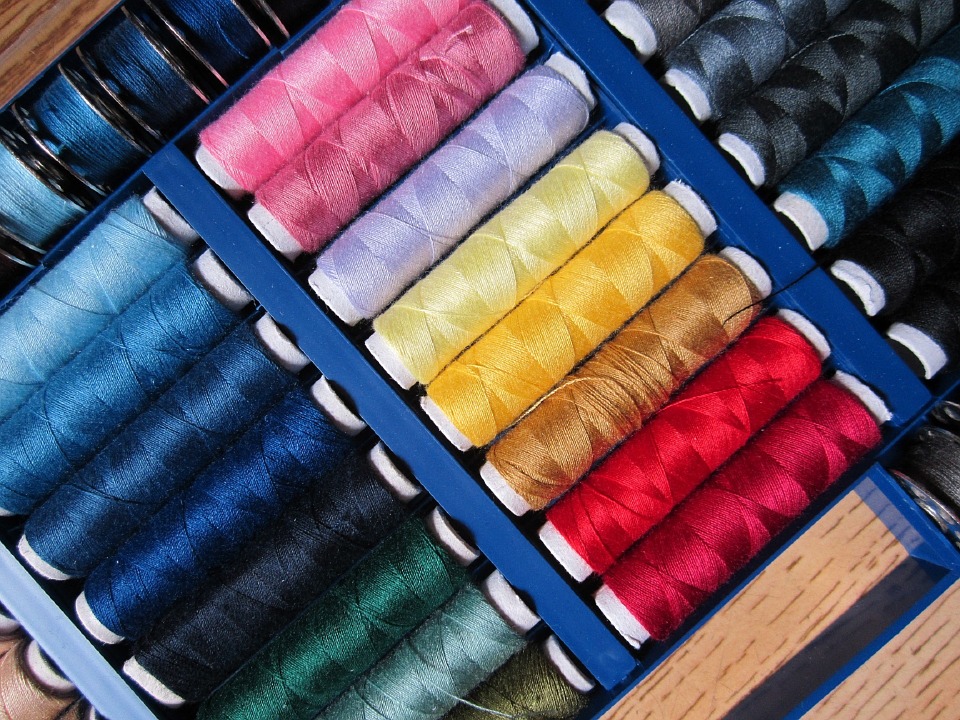 sewing thread, colorful, sew