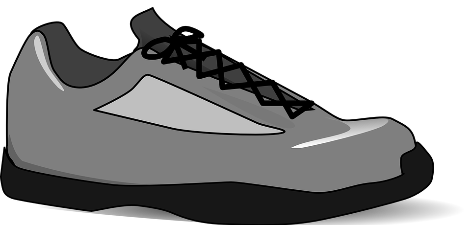 tennis-shoe, isolated, grey