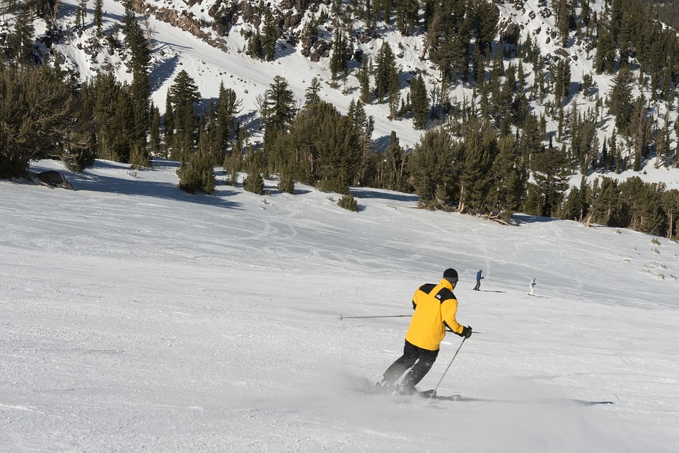 skiing, skiers, downhill