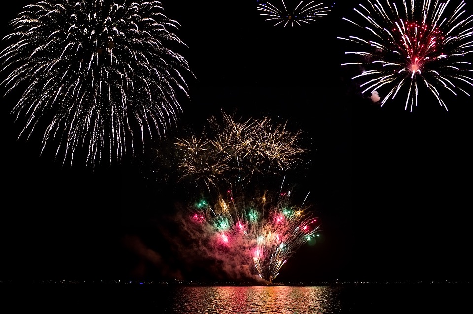 fireworks, night, celebration