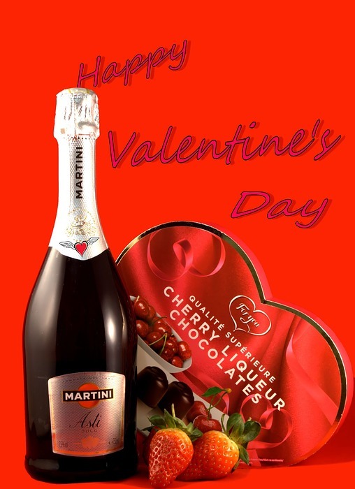 valentine's day, champagne, strawberries