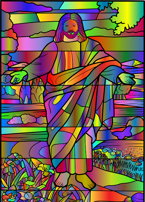 jesus, christ, stained glass