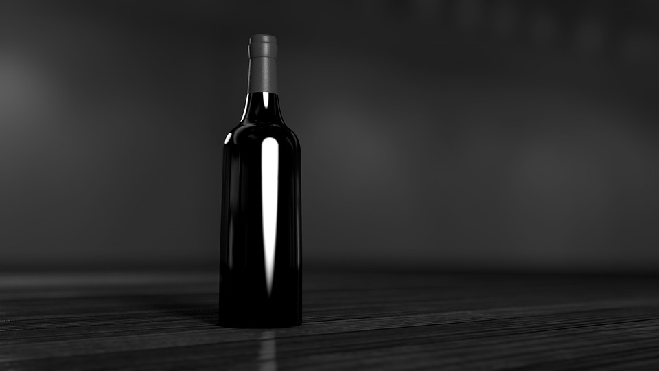 bottle, black, dark