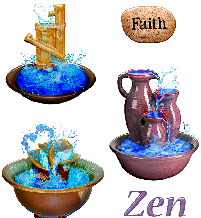 spa water fountain, zen, spa