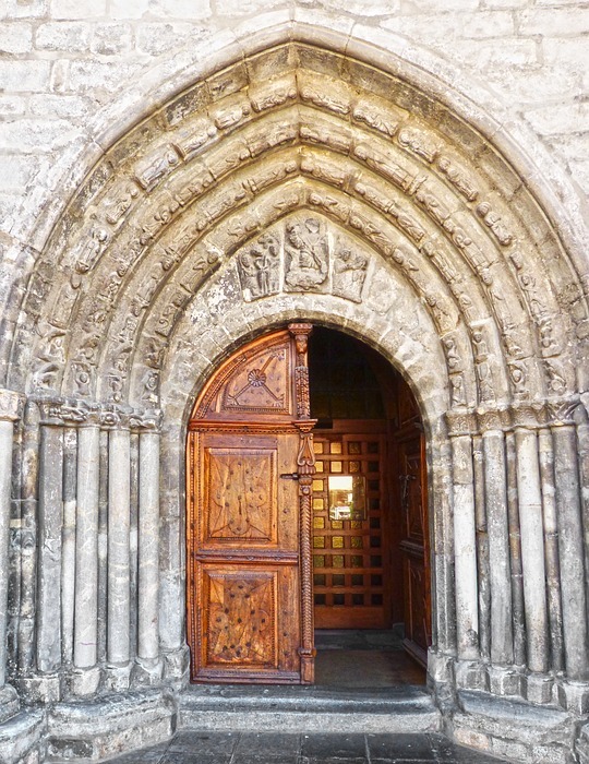 gothic, portal, portalada