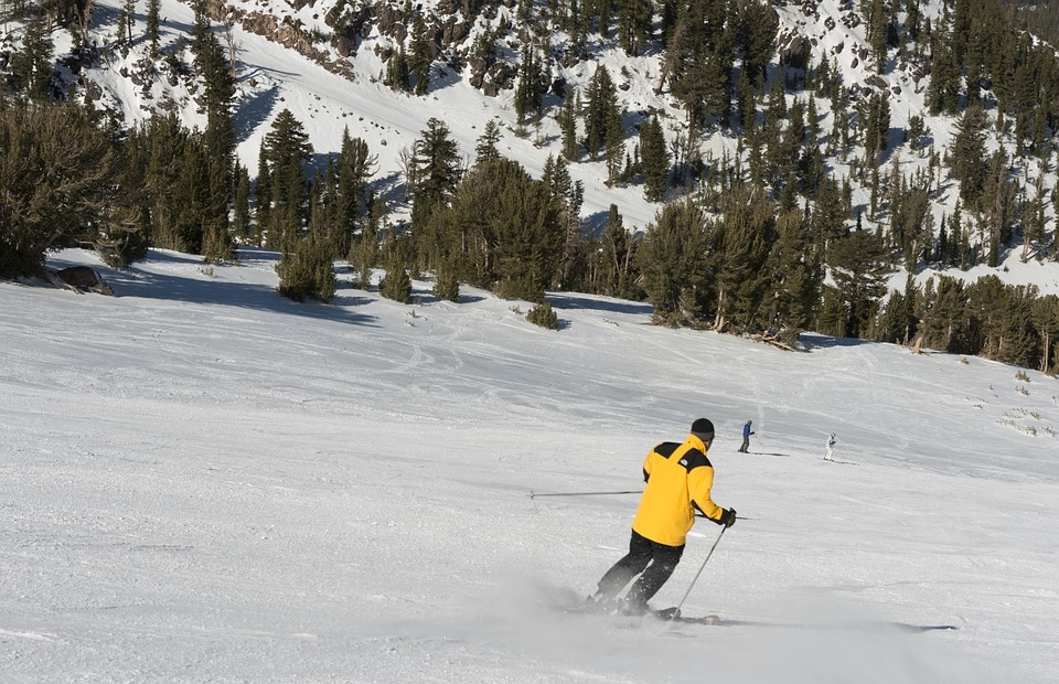 skiing, skiers, downhill