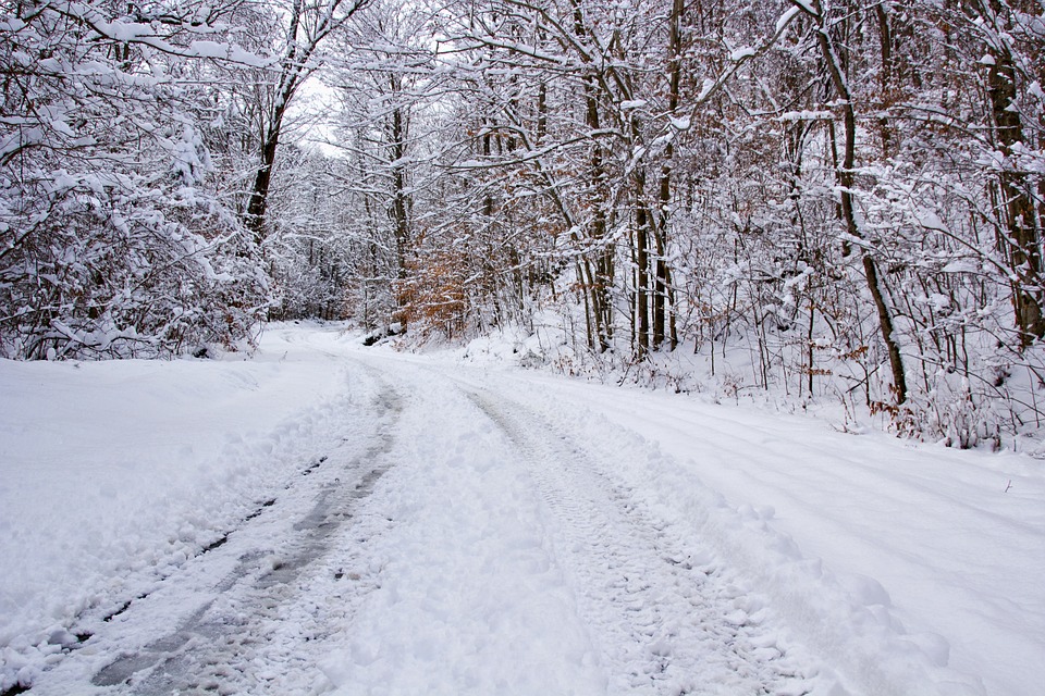 snowy road, background, snow
