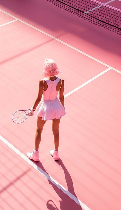ai generated, girl, tennis