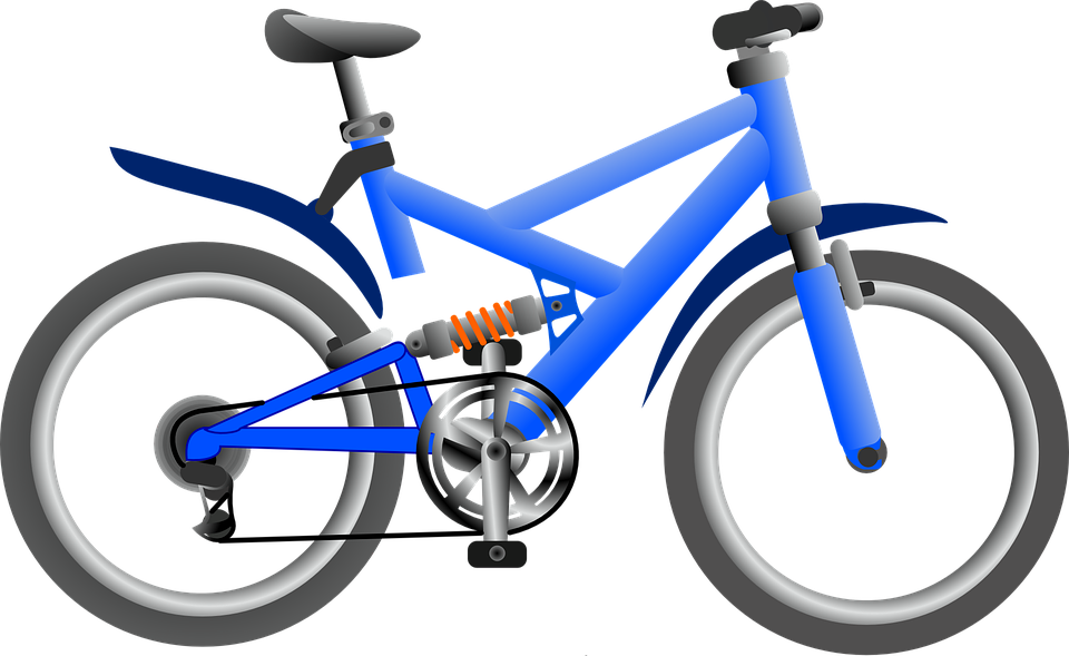 bicycle, blue, vehicle