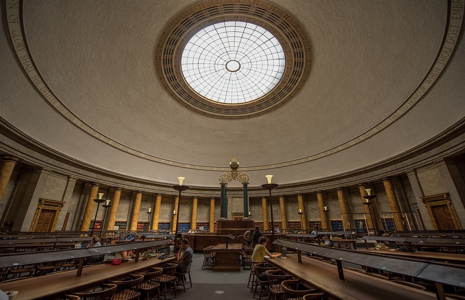 library, manchester, interior