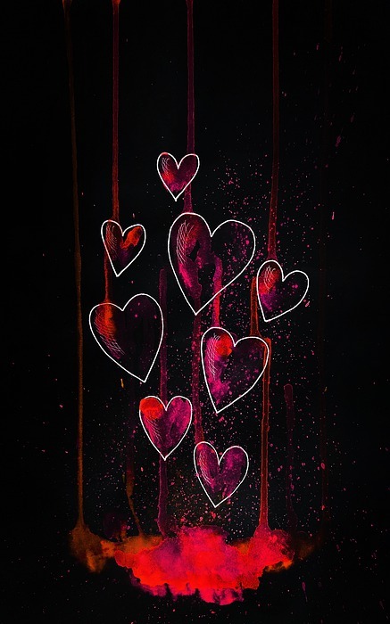 hearts, valentine\'s day, art