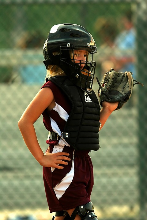softball, player, catcher