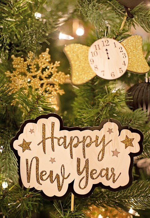 happy new year, ornament, holiday
