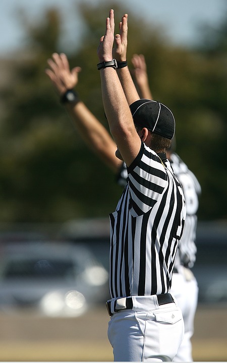 american football, football officials, referees