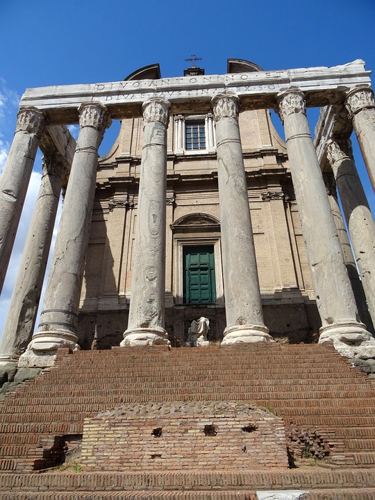temple, rome, antique