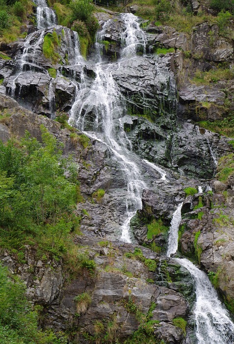 waterfall, absolutely dead, flow