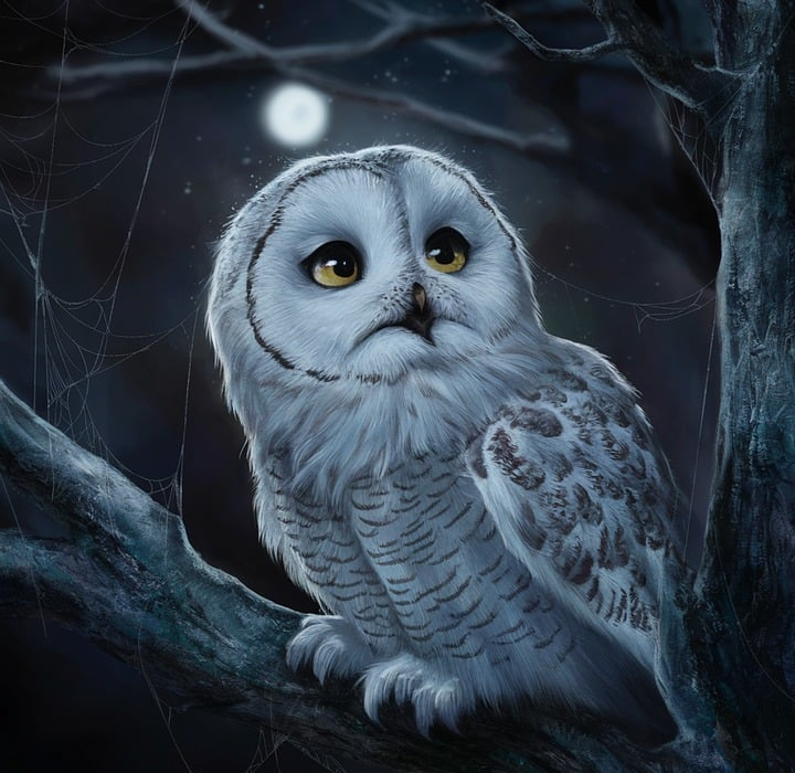 ai generated, snowy owl, owl