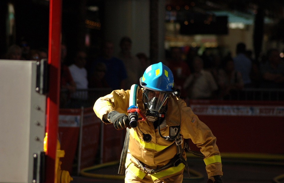 fireman, competition, hose