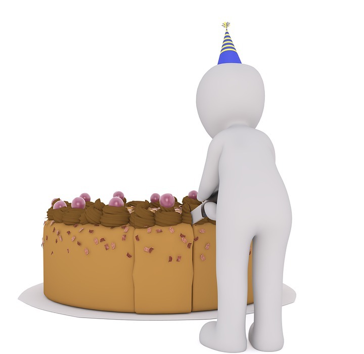 birthday cake, cake, cutting of