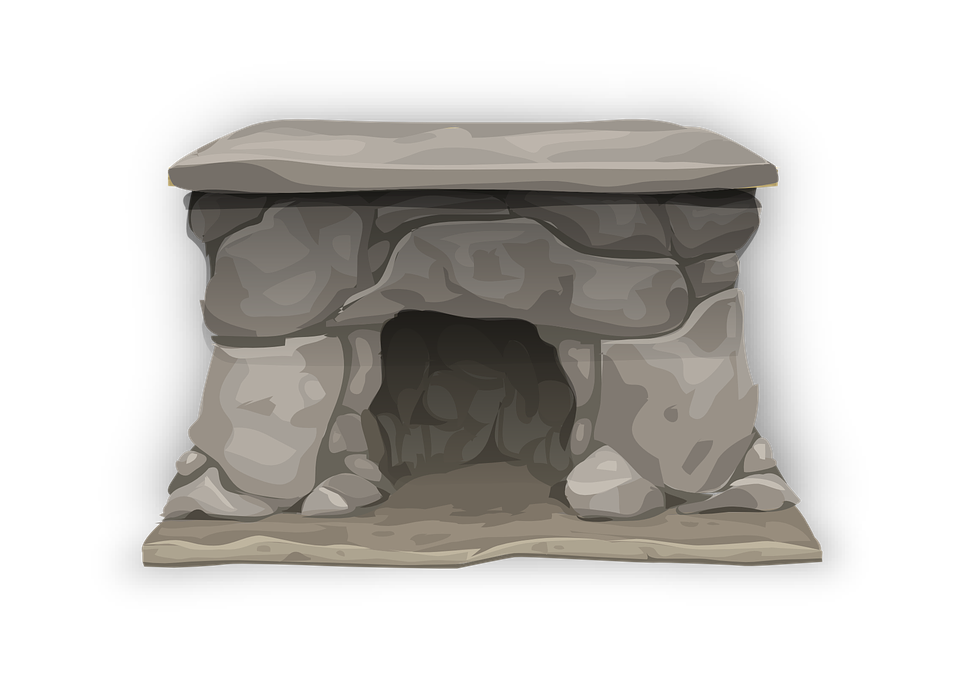 fireplace, stone, mantel