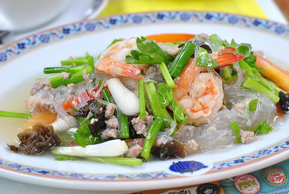 vermicelli salad, thailand food, dish