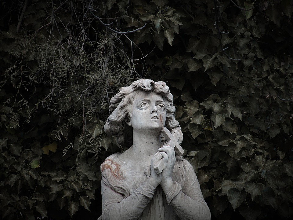 statue, sad, sadness
