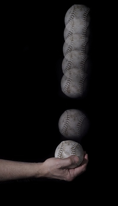 baseball, hand, game