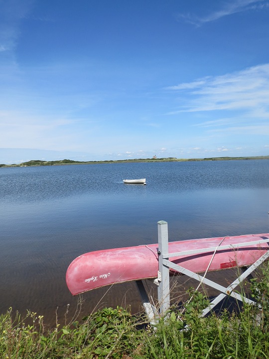 canoe, boat, lake
