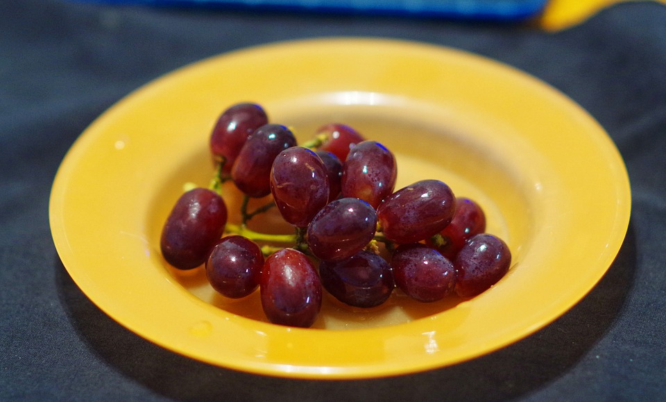 grapes, fruit, dish