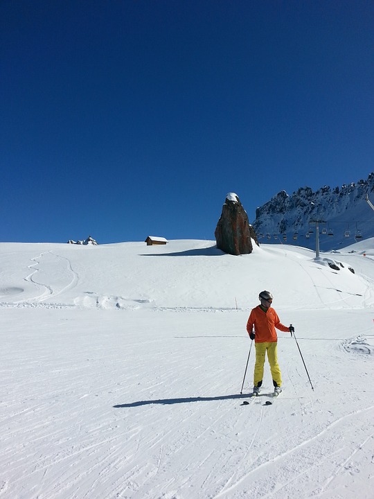 sun, snow, ski