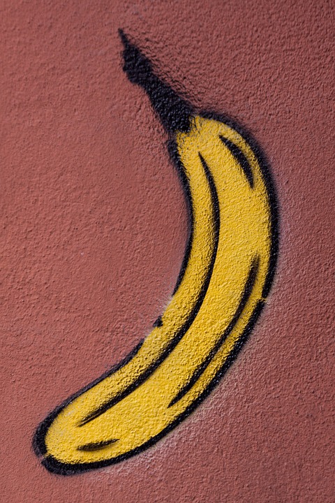 graffiti, banana, art