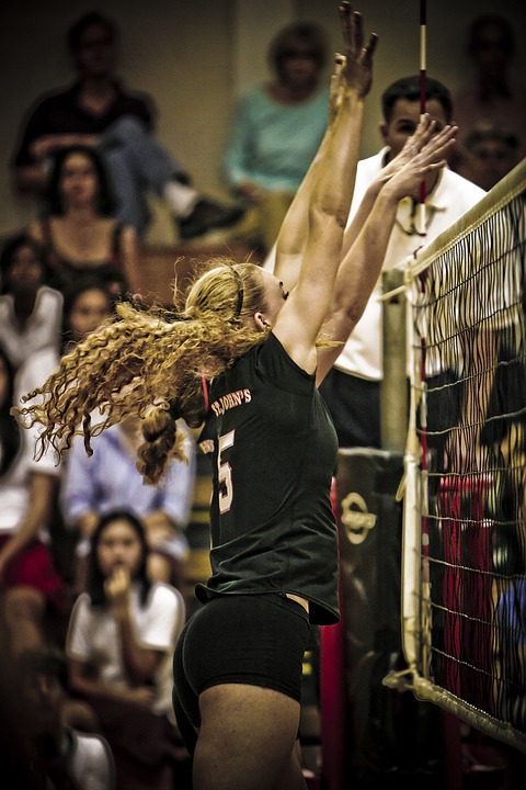 volleyball, girl, blocking