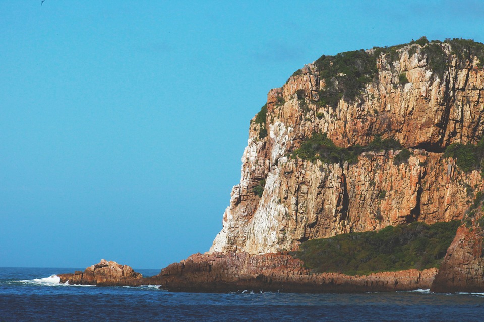 cliff, rock, shore