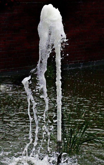 fountain, drop of water, water jet