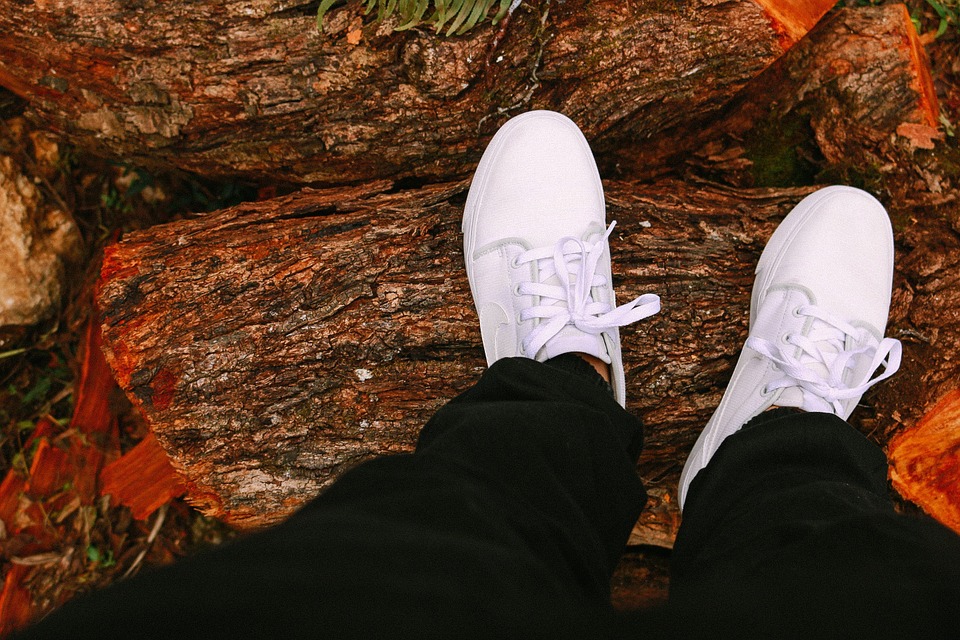 shoes, feet, white