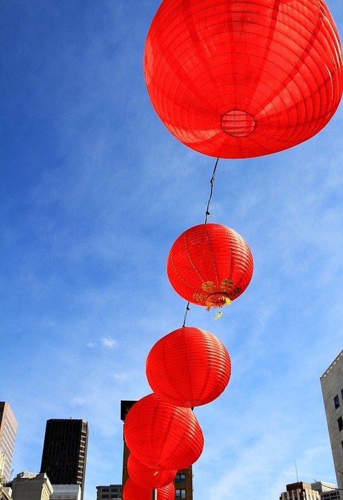 chinese lanterns, chinese new year, celebration