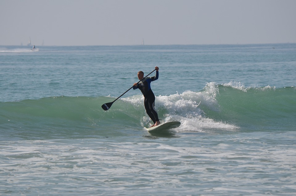 stand up paddle surfing, standup paddleboarding, man