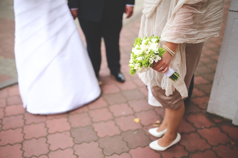 wedding, flowers, bride