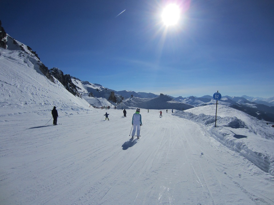 snow, alpine, ski run