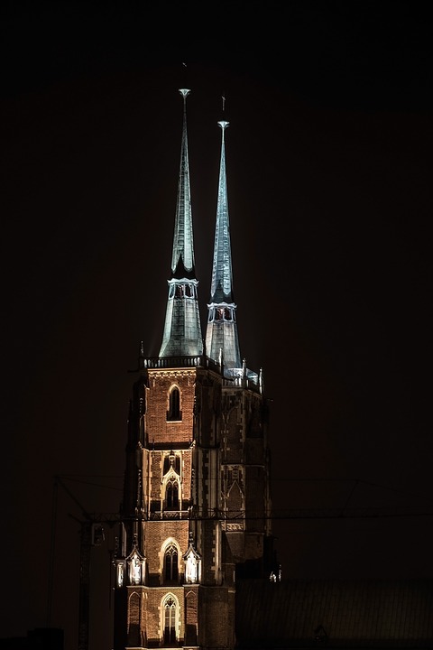 church, tower, spire