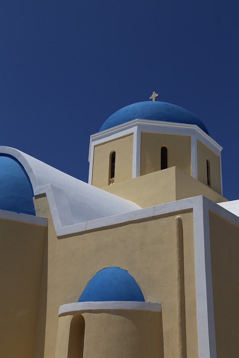 santorini, church, greece